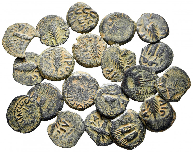 Lot of ca. 20 judaean bronze coins / SOLD AS SEEN, NO RETURN! 

very fine