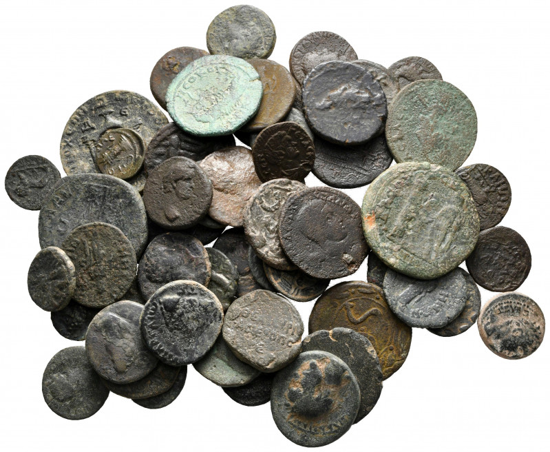 Lot of ca. 55 roman provincial bronze coins / SOLD AS SEEN, NO RETURN

nearly ...