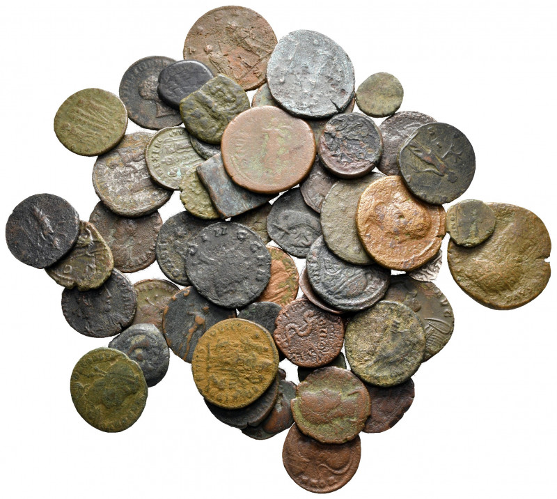 Lot of ca. 50 roman bronze coins / SOLD AS SEEN, NO RETURN! 

nearly very fine