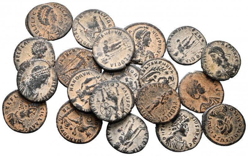 Lot of ca. 20 roman bronze coins / SOLD AS SEEN, NO RETURN

nearly very fine