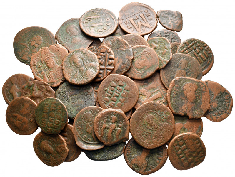 Lot of ca. 50 byzantine bronze coins / SOLD AS SEEN, NO RETURN!

nearly very f...