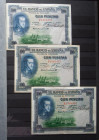 Conjunto de 85 billetes del Banco de España de diversas emisiones y en diferentes calidades. A EXAMINAR.