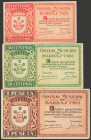 BARBASTRO (HUESCA). 25 Céntimos, 50 Céntimos y 1 Peseta. 18 de Agosto de 1937. (González: 880/82). Inusual serie completa. EBC.