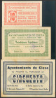CIEZA (MURCIA). 10 Céntimos, 25 Céntimos y 50 Céntimos. 1937. (González: 1964/66). Inusual serie completa. EBC+.