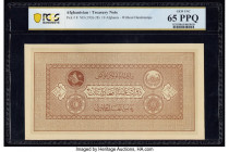 Afghanistan Treasury 10 Afghanis ND (1926-28) Pick 8 PCGS Banknote Gem UNC 65 PPQ; Cyprus Central Bank of Cyprus 10 Pounds 1.6.1985 Pick 48b PMG Gem U...