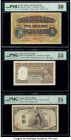 East Africa, India and Japan Group of 3 Graded Examples PMG Choice Very Fine 35 (2); Very Fine 30. Spindle hole at issue noted on the India Pick 18a.
...