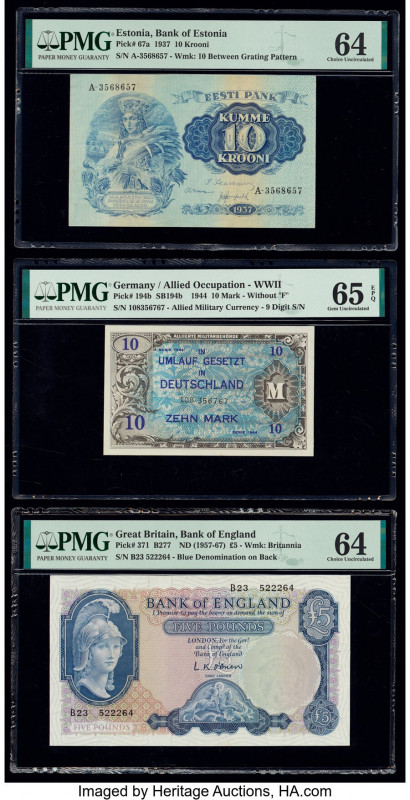 Estonia, Great Britain, Greece, Scotland and More Group of 6 Graded Examples PMG...