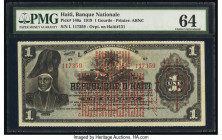 Haiti Banque Nationale de la Republique d'Haiti 1 Gourde 1919 Pick 140a PMG Choice Uncirculated 64. 

HID09801242017

© 2020 Heritage Auctions | All R...