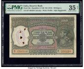 India Reserve Bank of India 100 Rupees ND (1943) Pick 20e Jhun4.7.2B PMG Choice Very Fine 35 Net. Rust damage, spindle holes and ink stamps are noted ...