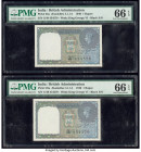 India Government of India 1 Rupee 1940 Pick 25a Jhun4.1.1A Two Consecutive Examples PMG Gem Uncirculated 66 EPQ (2). 

HID09801242017

© 2020 Heritage...