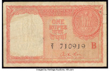 India Government of India 1 Rupee 1957 Pick R1 "Persian Gulf Note" Fine. Staple holes, two edge tears on right margin.

HID09801242017

© 2020 Heritag...