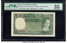 Iraq Government of Iraq 1/4 Dinar 1931 (ND 1942) Pick 16a PMG Choice Very Fine 35. 

HID09801242017

© 2020 Heritage Auctions | All Rights Reserved