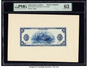 Netherlands Antilles Nederlandse Antillen, Muntbiljet 2 1/2 Gulden ND (1955) Pick A1ap1; A1ap2 Front and Back Proofs PMG Choice Uncirculated 63; Choic...