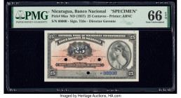 Nicaragua Banco Nacional 25 Centavos ND (1937) Pick 86as Specimen PMG Gem Uncirculated 66 EPQ. Cancelled with 3 punch holes. 

HID09801242017

© 2020 ...