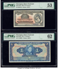 Nicaragua Banco Nacional 25 Centavos 1938 Pick 88a PMG About Uncirculated 53. Nicaragua Banco Nacional 1 Cordoba 1941 Pick 90a PMG Uncirculated 62. Pi...