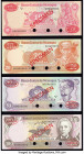 Nicaragua Banco Central 10; 20; 50; 100; 500 (2); 1000 (2) Cordobas 1979 Pick 134s; 135s; 136s; 137s; 138s; 139s; 144s; 145s Group of 8 Specimen Uncir...
