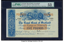 Scotland Royal Bank of Scotland 5 Pounds 1.7.1947 Pick 317c PMG About Uncirculated 53. 

HID09801242017

© 2020 Heritage Auctions | All Rights Reserve...