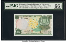 Singapore Board of Commissioners of Currency 5 Dollars ND (1970) Pick 2d TAN#O-2d PMG Gem Uncirculated 66 EPQ. 

HID09801242017

© 2020 Heritage Aucti...
