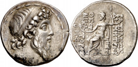 Imperio Seléucida. Demetrio II, Nicator (146-138 / 129-125 a.C.). Antioquía ad Orontem. Tetradracma. (S. 7102 var) (CNG. IX, 1116b). 16,30 g. MBC.