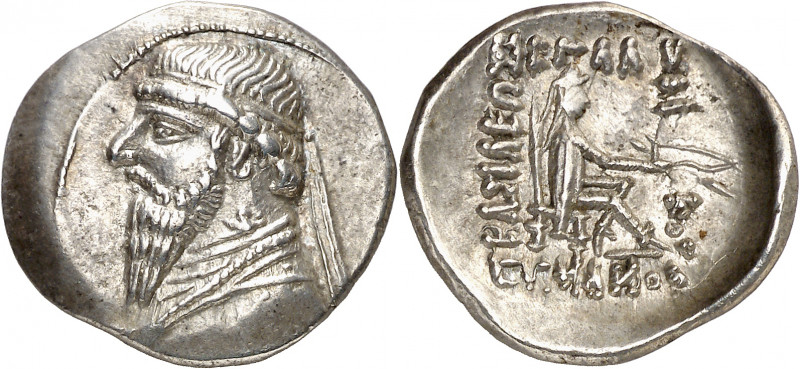 Imperio Parto. Mithradates II (123-88 a.C.). Dracma. (S. 7370 var) (Mitchiner A....