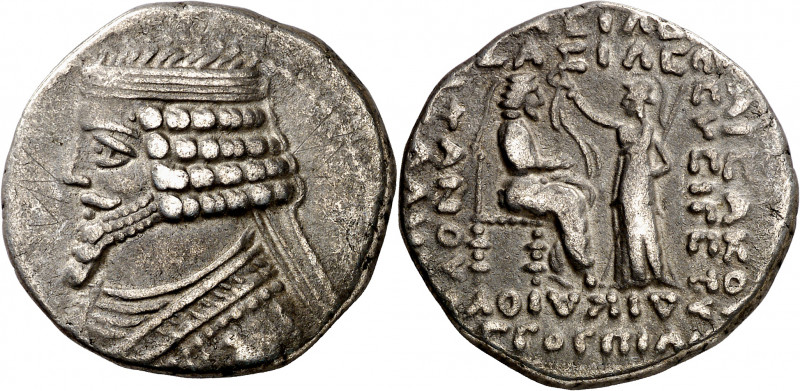 Imperio Parto. Phraates IV (38-2 a.C.). Tetradracma. (S. 7469 var) (Mitchiner A....