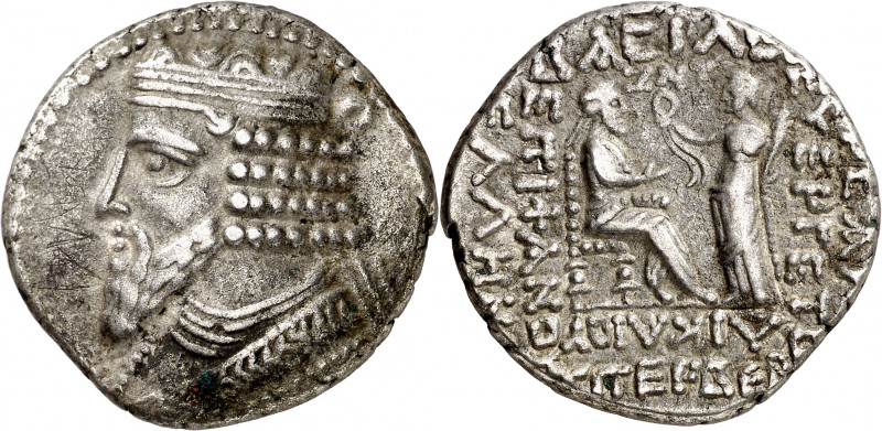 Imperio Parto. (45-46 d.C.). Gotarzes II (40-51 d.C.). Tetradracma. (S.GIC 5791 ...