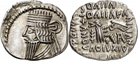 Imperio Parto. Vologases III (105-147 d.C.). Dracma. (S.GIC. 5831) (Mitchiner A. & C. W. 673). 3,70 g. EBC.