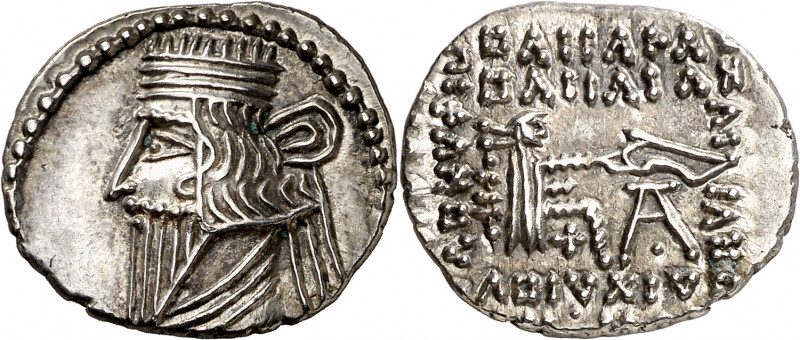 Imperio Parto. Vologases III (105-147 d.C.). Ecbatana. Dracma. (S.GIC 5831) (Mit...