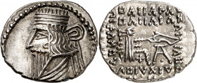 Imperio Parto. Vologases III (105-147 d.C.). Ecbatana. Dracma. (S.GIC 5831) (Mitchiner A. & C. W. 673). 3,72 g. EBC.