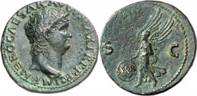 (66 d.C.). Nerón. As. (Spink 1976 var) (Co. 302) (RIC. 543). 10,64 g. MBC+.