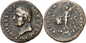 (69 d.C.). Vitelio. Tarraco. As. (Spink 2219) (Co. 103) (RIC. 46) (ACIP. 4254). 10,18 g. MBC.