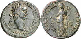 (86 d.C.). Domiciano. As. (Spink 2805 var) (Co. 122) (RIC. 488). 11,67 g. MBC+.