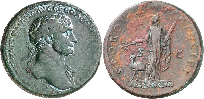(113 d.C.). Trajano. Sestercio. (Spink 3180 var) (Co. 32 ó 34) (RIC. 466 ó 614)....