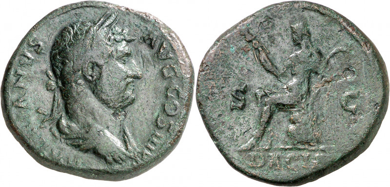 (130-133 d.C.). Adriano. As. (Spink 3685 var) (Co. 529) (RIC. 1658). Ex Áureo 16...