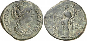 (164-166 d.C.). Lucilla. Sestercio. (Spink 5500 var) (Co. 29) (RIC. 1740). 19,82 g. MBC.
