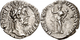 (192 d.C.). Cómodo. Denario. (Spink 5684) (S. 583a) (RIC. 233). 2,94 g. MBC/MBC+.