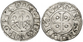 Comtat d'Urgell. Ponç de Cabrera (1236-1243). Agramunt. Diner. (Cru.V.S. falta) (Cru.C.G. 1943f) (AN. 31, pág. 99, nº 3). Ex Colección Crusafont, 27/1...