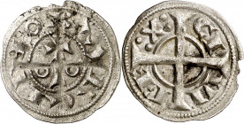 Alfons I (1162-1196). Barcelona. Diner. (Cru.V.S. 296) (Cru.C.G. 2100). 0,87 g. MBC+.