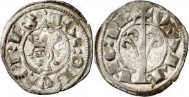 Jaume I (1213-1276). València. Diner. (Cru.V.S. 316) (Cru.C.G. 2129). Segunda emisión. Manchita. Bella. Brillo original. Rara así. 0,92 g. EBC-.