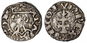 Jaume I (1213-1276). Zaragoza. Dinero jaqués. (Cru.V.S. 318) (Cru.C.G 2134). 0,96 g. MBC.