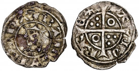Jaume II (1291-1327). Barcelona. Diner. (Cru.V.S. 340.1) (Cru.C.G. 2158a). Grieta. 1,08 g. (MBC+).