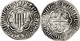 Pere III (1336-1387). Sardenya (Esglésies). Alfonsí. (Cru.V.S. 457.1) (Cru.C.G. 2269a, mal descrita) (MIR. 115). Letras T góticas. Escasa. 3,20 g. MBC...