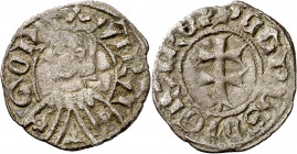 Pere III (1336-1387). Zaragoza. Dinero jaqués. (Cru.V.S. 463) (Cru.C.G. 2276). 0,84 g. MBC.