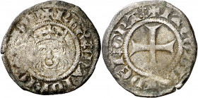 Jaume II de Mallorca (1276-1285/1298-1311). Mallorca. Diner. (Cru.V.S. 542) (Cru.C.G. 2508). Letras A latinas. 0,93 g. MBC-.