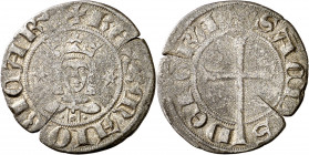 Sanç de Mallorca (1311-1324). Mallorca. Dobler. (Cru.V.S. 547) (Cru.C.G. 2515b). Grietas. 1,34 g. MBC.