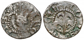 Alfons IV (1416-1458). Perpinyà. Òbol. (Cru.V.S. 831.1 var) (Cru.C.G. 2878d). Escasa. 0,51 g. MBC-.