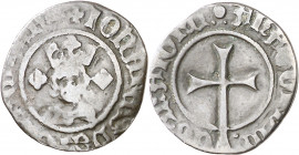 Joan II (1458-1479). Mallorca. Dobler. (Cru.V.S. 956) (Cru.C.G. 2996e). Muy escasa. 1,23 g. MBC-.