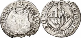 Ferran II (1479-1516). Mallorca. Ral. (Cru.V.S. 1182) (Cru.C.G. 3096 var). Pequeña punzonada. Ex Áureo & Calicó 21/09/2017, nº 767. 2,23 g. (MBC-)....
