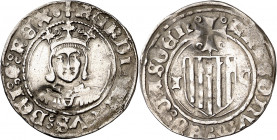 Ferran II (1479-1516). Zaragoza. Medio real. (Cru.V.S. 1305) (Cru.C.G. 3205). Limpiada. 1,79 g. MBC-.