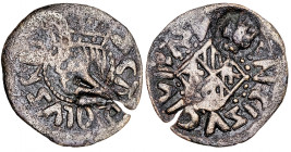s/d. Carlos I. Vic. 1 diner. (Cru.L. 2238) (Cru.C.G. 3898c) (AC. 35). Busto a izquierda. Contramarcas: V superada de I (1532) en anverso y águila (153...